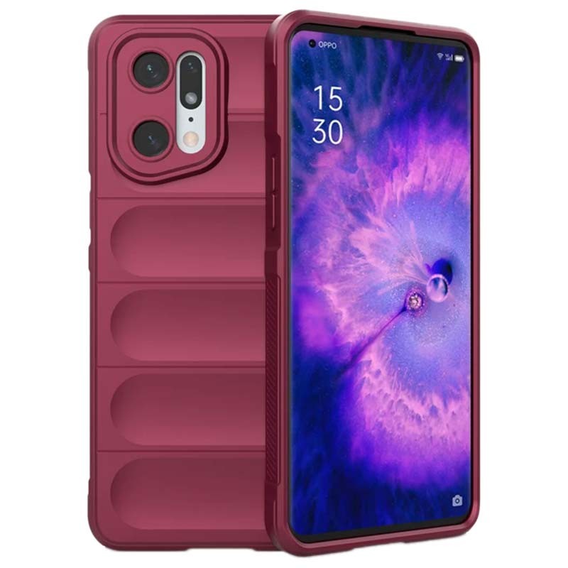 Funda de silicona borgoña Wave para Oppo Find X5 Pro 5G - Ítem