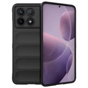 Coque en silicone noire Wave pour Xiaomi Poco X6 Pro 5G