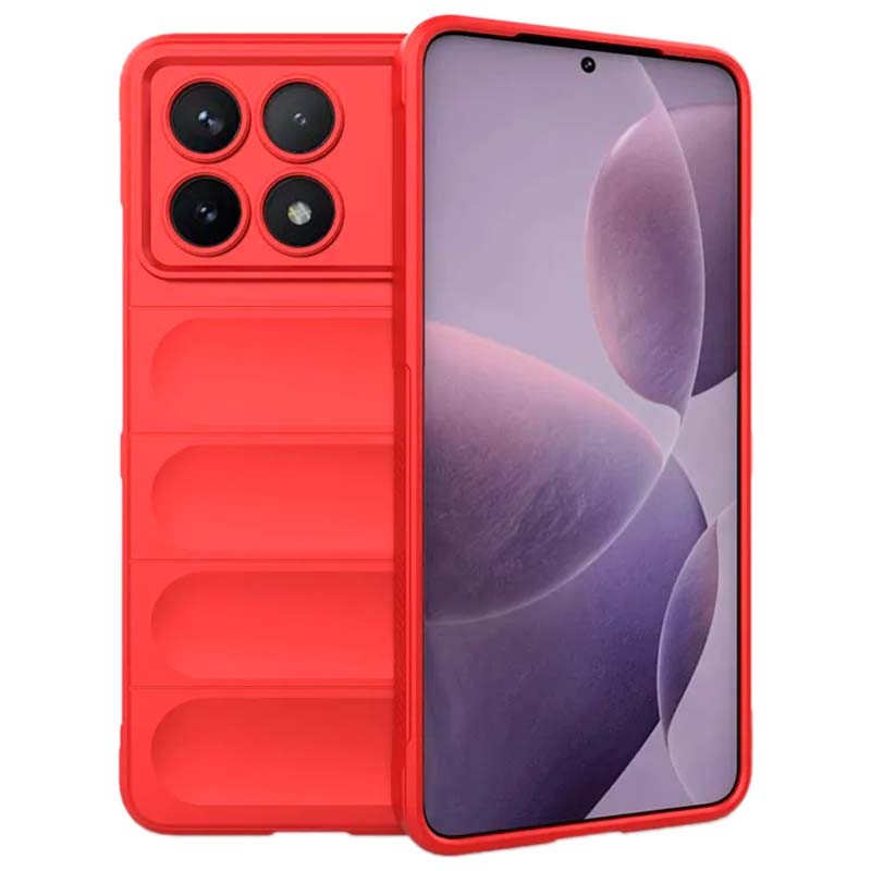 Funda de silicona Xiaomi Poco X6 Pro 5G - Wave - Rojo