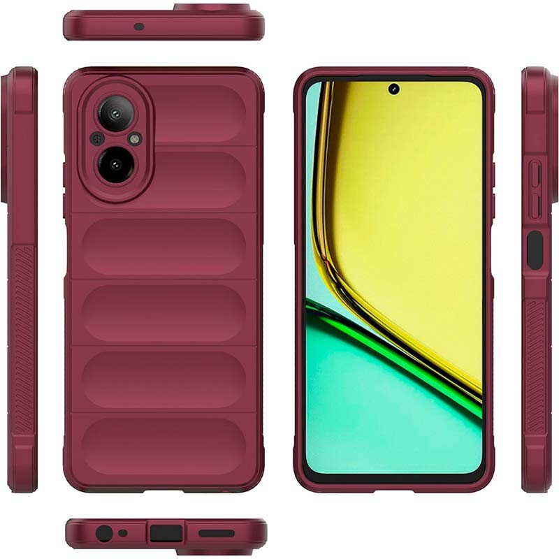 Capa de silicone borgonha Wave para Realme C67 4G - Item7