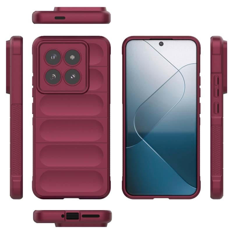 Capa de silicone borgonha Wave para Xiaomi 14 - Item5