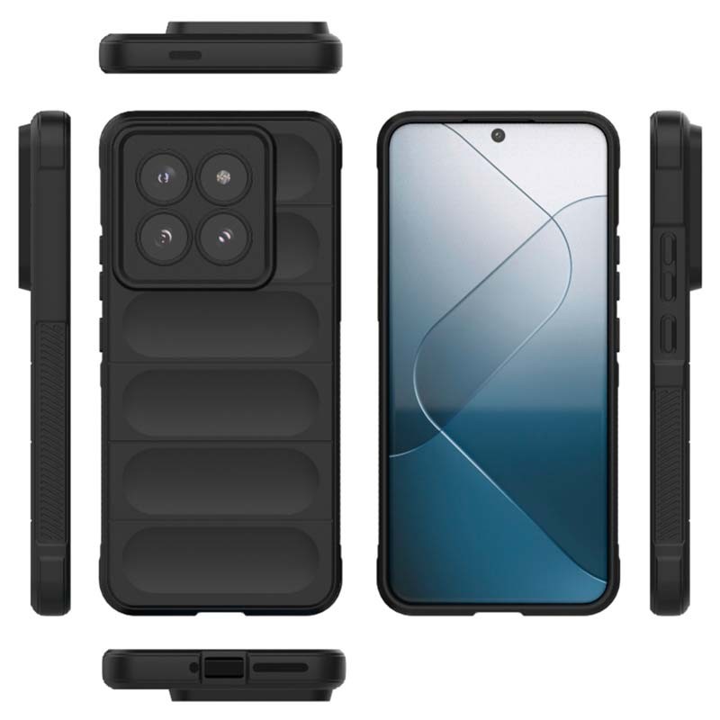 Coque en silicone noire Wave pour Xiaomi 14 - Ítem5