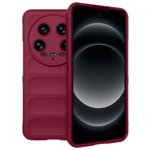 Coque en silicone bourgogne Wave pour Xiaomi 14 Ultra