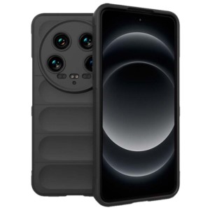 Coque en silicone noire Wave pour Xiaomi 14 Ultra