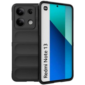 Coque en silicone noire Wave pour Xiaomi Redmi Note 13 4G