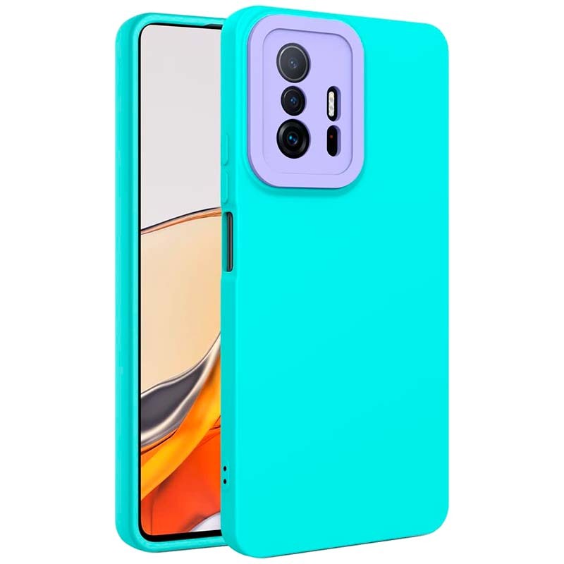 Capa Xiaomi 11T / 11T Pro com Proteção da Câmera Azul+Lilás - Item