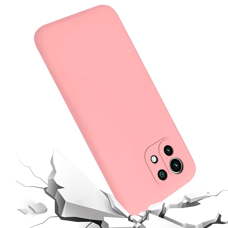 Funda Silicona Líquida Ultra Suave para Xiaomi Mi 11 Lite 4G / 5G / 5G NE  color Rosa