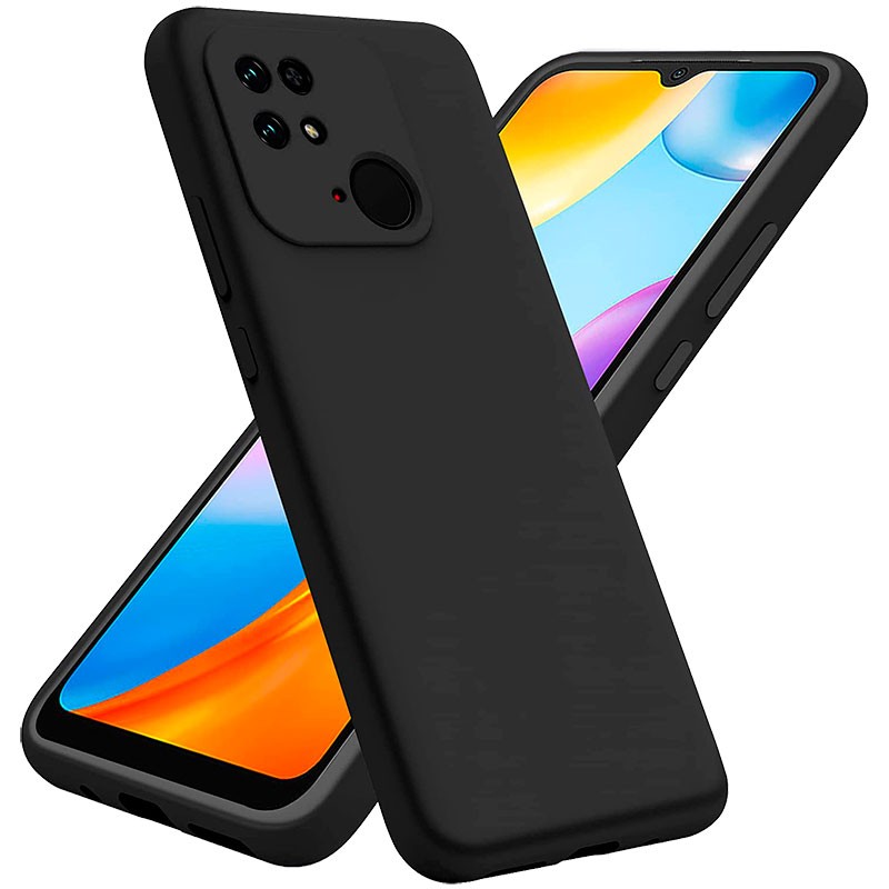 Funda Gel Tacto Silicona + Colgante Negra Cámara 3D Xiaomi Redmi 10C