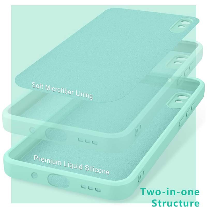 Capa Square Liquid Premium verde claro para Xiaomi Redmi 9A - Item1