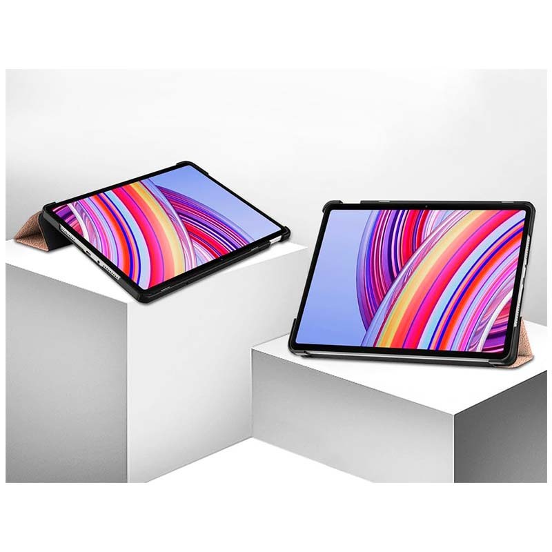 Funda Inteligente Xiaomi Redmi Pad Pro / Poco Pad 12.1 con Soporte Dorado Rosa - Ítem2