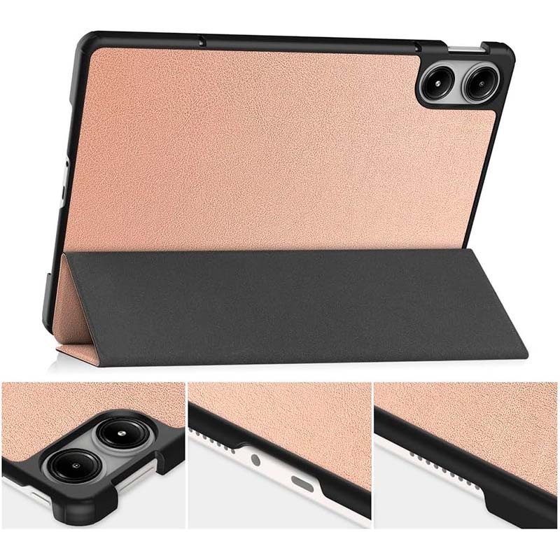 Funda Inteligente Xiaomi Redmi Pad Pro / Poco Pad 12.1 con Soporte Dorado Rosa - Ítem3