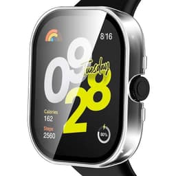 vista frontal do Capa PC transparente + Vidro Temperado Xiaomi Redmi Watch 4
