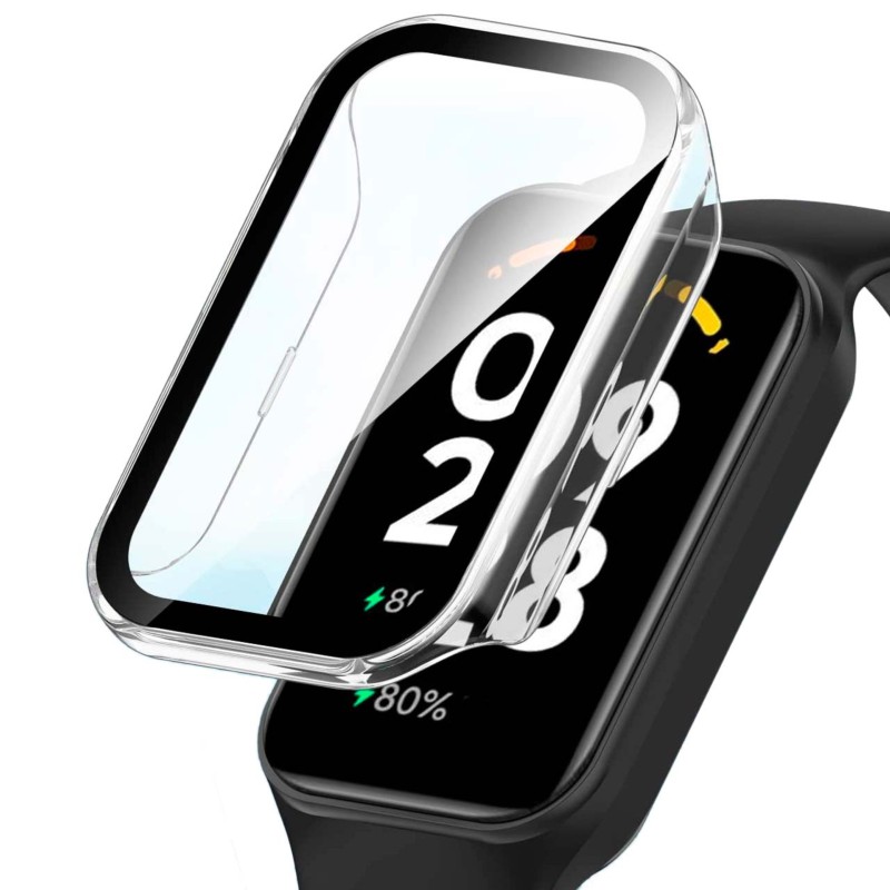 Coque PC + Verre Trempé Xiaomi Mi Smart Band 8 Active Transparent - Ítem