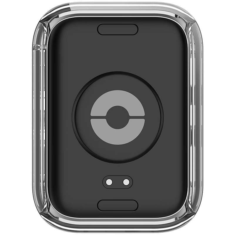 vista frontal do Capa PC transparente + Vidro Temperado Xiaomi Mi Smart Band 8 Pro