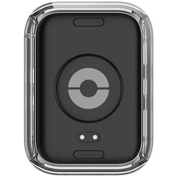 vista frontal do Capa PC transparente + Vidro Temperado Xiaomi Mi Smart Band 8 Pro