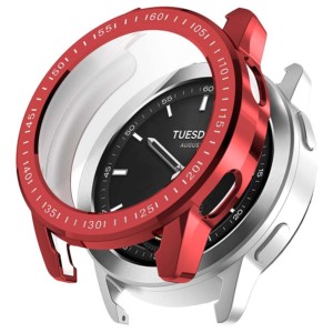 Capa Metal vermelha + TPU Xiaomi Watch S3