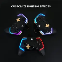 Luces RGB de Gamepad GameSir Kaleid Flux Negro - Gamepad para XBOX/PC