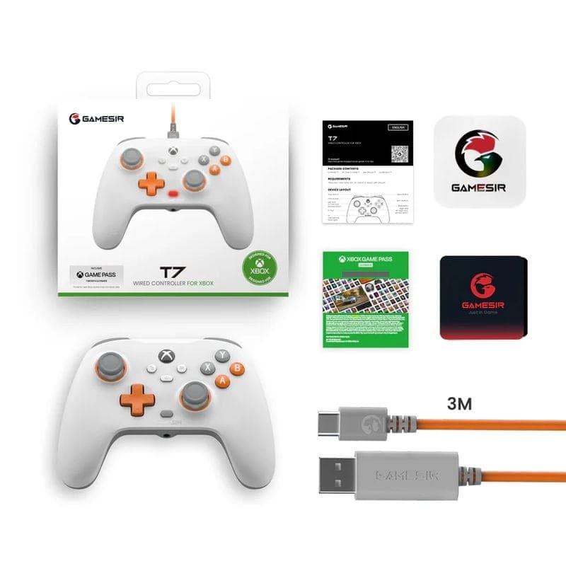 Contenido de la caja de Mando GameSir T7 Blanco - Gamepad XBOX /PC