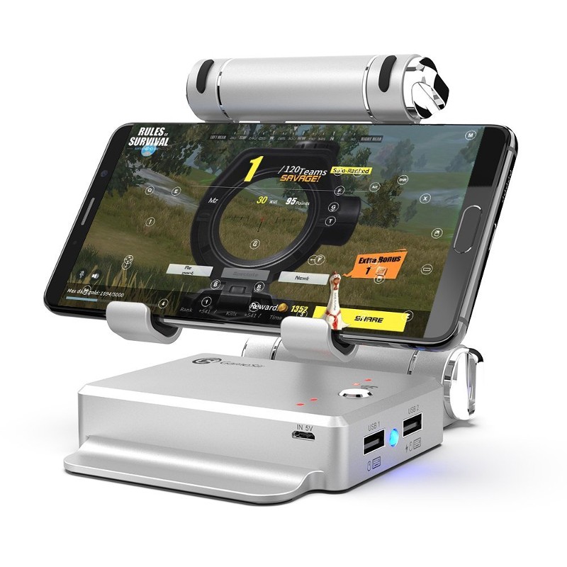 Gamesir X1 BattleDock - Conversor Dock para Smartphone - Cor Prateado. Permite conectar um teclado e rato USB ao smartphone e jogar melhores jogos FPS (ou qualquer outro género)