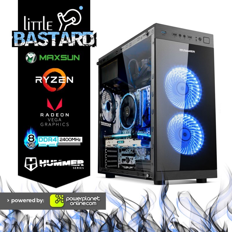 PC Gaming Ryzen 3-2200G/8GB RAM/240GB SSD+1TB/Little Bastard