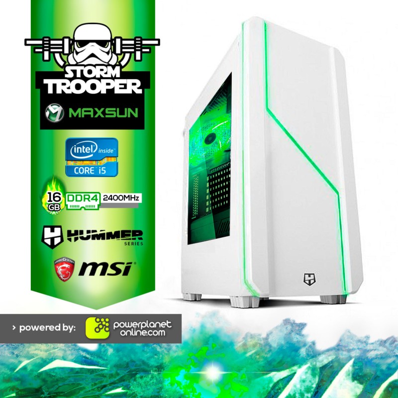 PC Gaming Intel i5 8400 2.8GHz/16GB RAM/120GB SSD/GTX1050Ti 4GB Storm Trooper