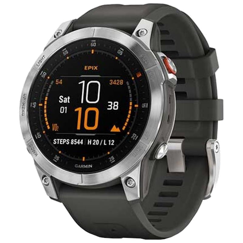 Garmin Epix 2 Aço Prata com Pulseira Cinza - Relógio Inteligente - Item