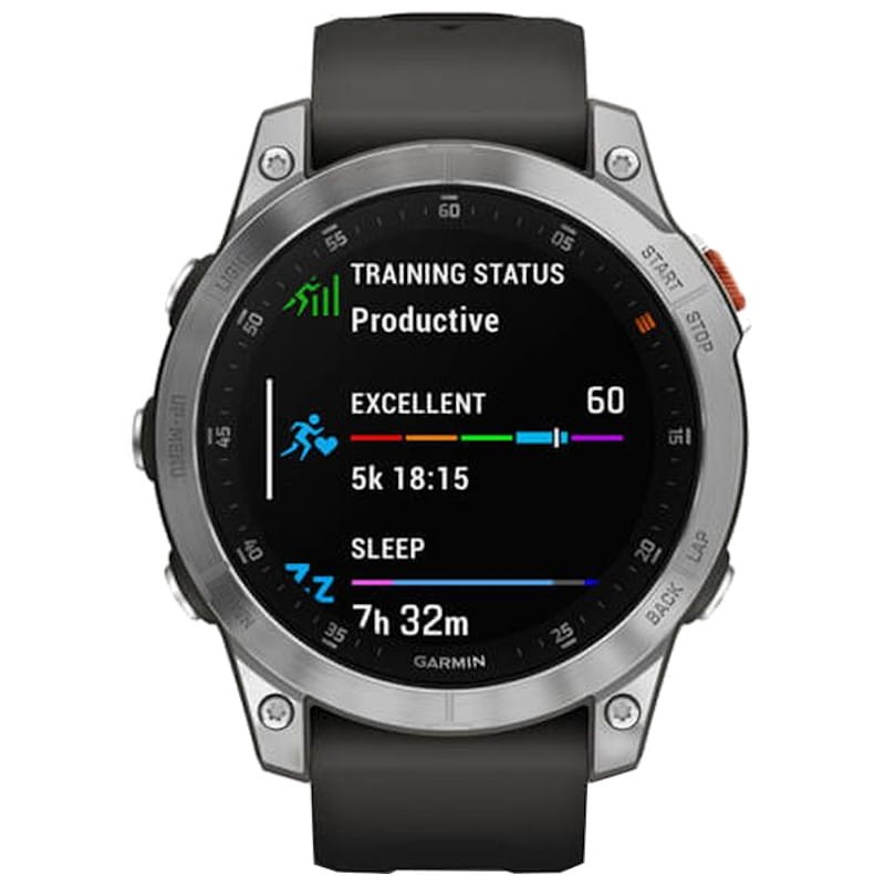 Garmin Epix 2 Aço Prata com Pulseira Cinza - Relógio Inteligente - Item1