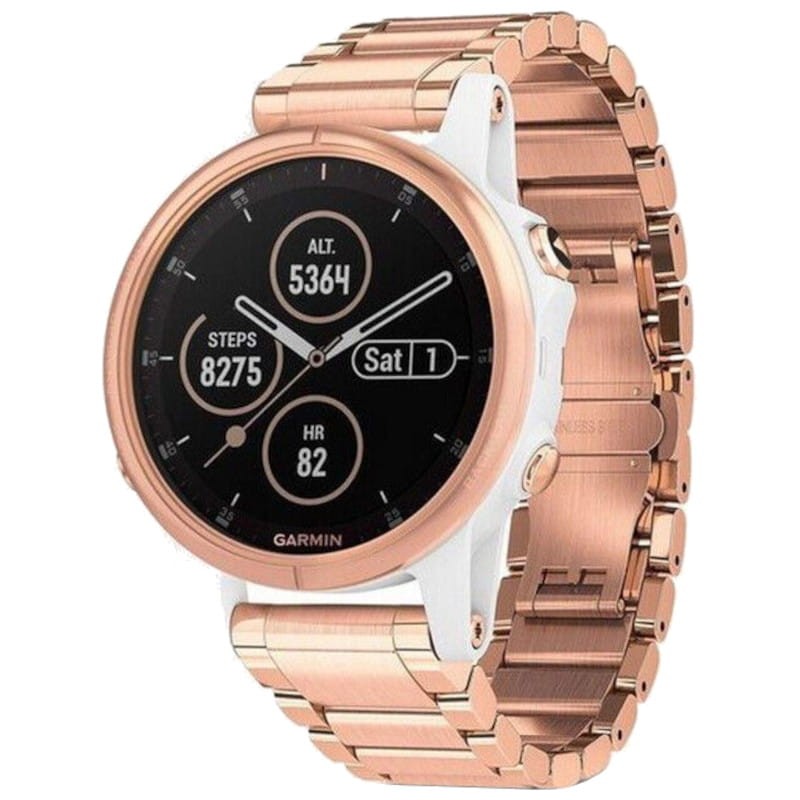 Garmin Fénix 5S Plus Zafiro Blanco Correa Oro Rosa - Smartwatch - Ítem