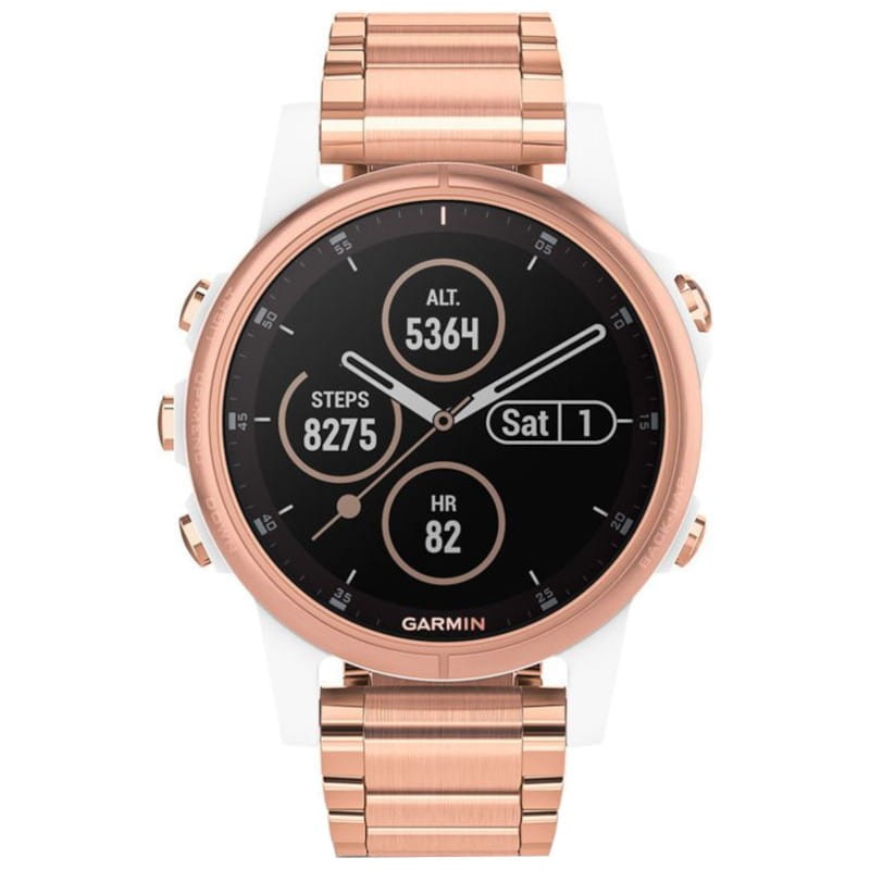 Garmin Fénix 5S Plus Zafiro Blanco Correa Oro Rosa - Smartwatch - Ítem1