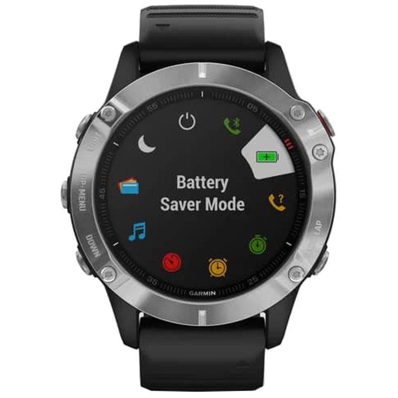 Garmin Fenix 6 Plata/Negro Correa Negra 47mm - Ítem3