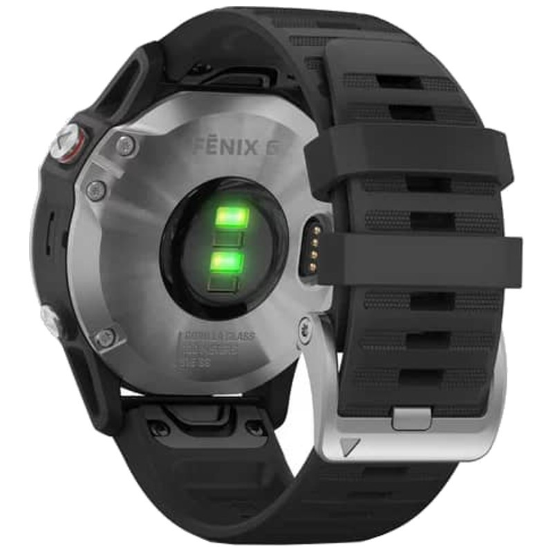 Garmin Fenix 6 Prateado/Preto Pulseira Preta 47mm - Item8