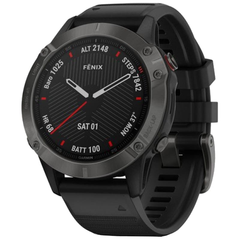 Garmin Fenix 6 Pro Sapphire Gris Correa Negra 47mm - Reloj inteligente