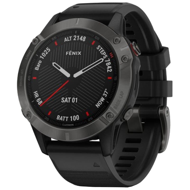 Garmin Fenix ​​​​6 Pro Sapphire Cinza Cinta Preto 47mm - Relógio inteligente - Item