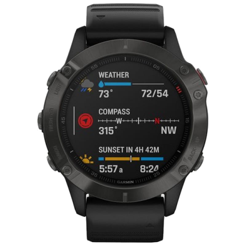 Garmin Fenix ​​​​6 Pro Sapphire Cinza Cinta Preto 47mm - Relógio inteligente - Item5