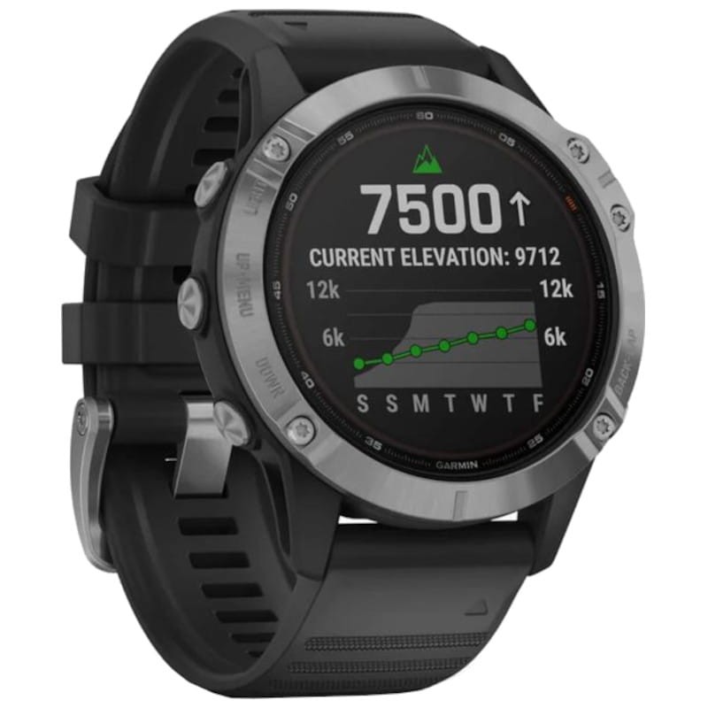 GARMIN Fenix 6 Solar - Montre connectée - Silver avec bracelet