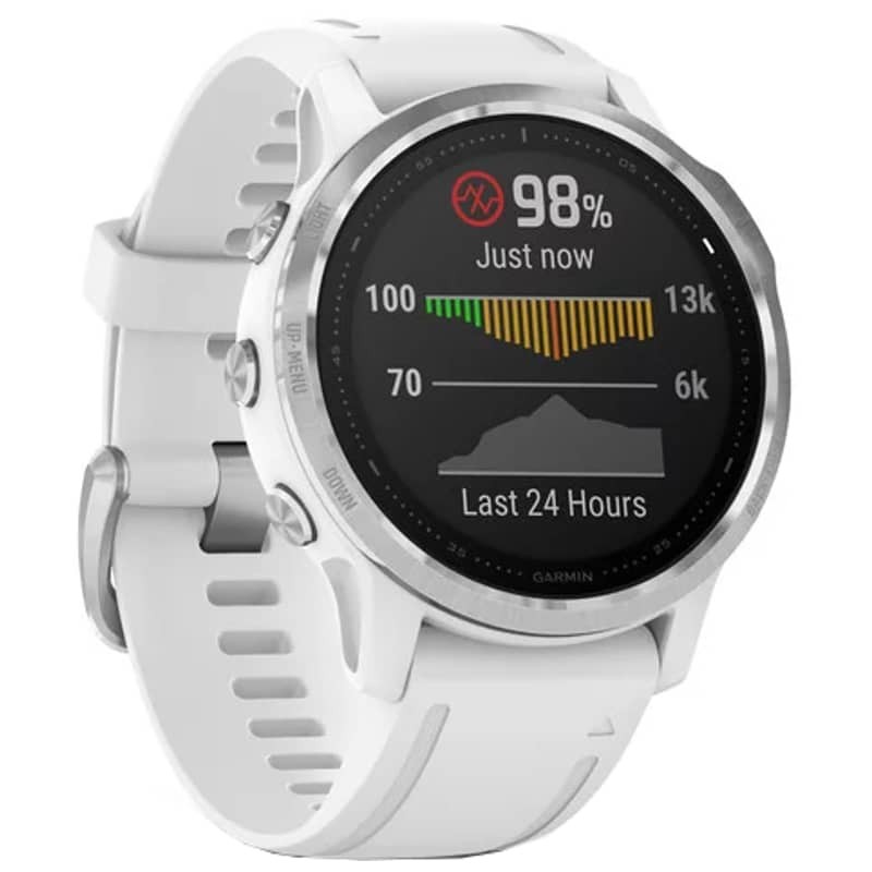 Garmin Fenix 6S Prateado/Branco Pulseira Branca 42mm - Item1