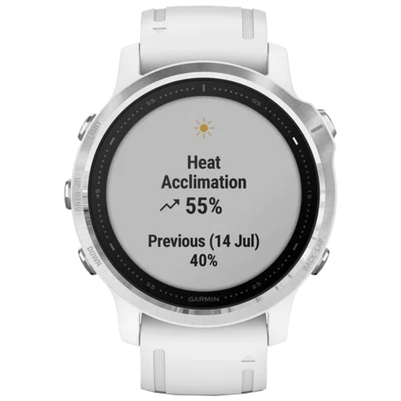 Garmin Fenix 6S Prateado/Branco Pulseira Branca 42mm - Item5