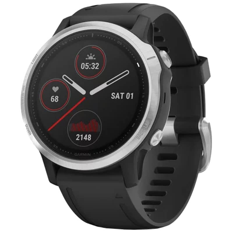 Smartwatch Garmin Fenix ​​6S Prateado/Preto Pulseira Preta 42mm - Relógio inteligente - Item