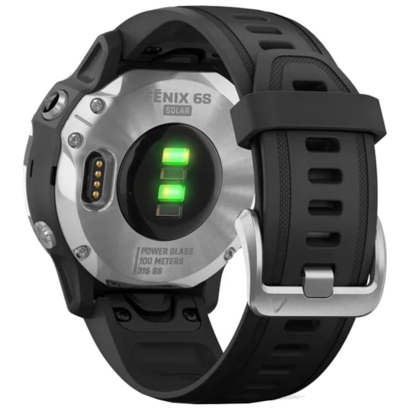 Garmin Fenix 6s Pro Solar Plata Negro Correa Negra 42mm - Reloj inteligente - Ítem4