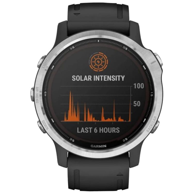 Garmin Fenix 6s Pro Solar Plata Negro Correa Negra 42mm - Reloj inteligente - Ítem5