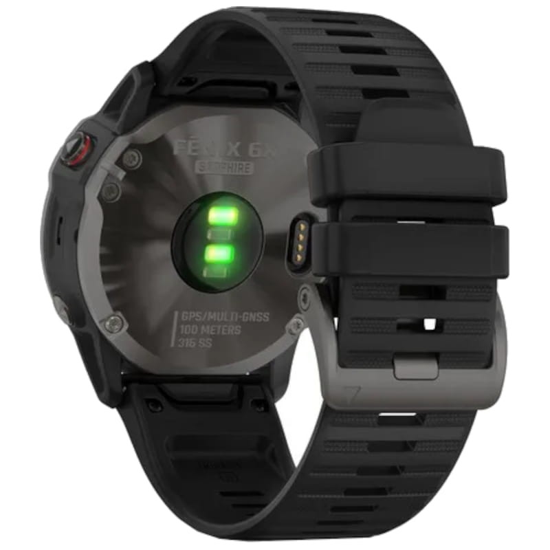 Garmin Fenix 6X Pro Sapphire Gris Correa Negra 51mm - Reloj inteligente