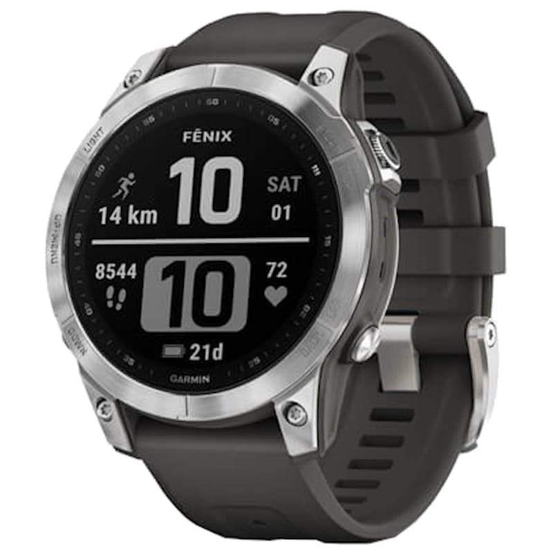 Garmin Fénix 7 Gray Silver Gray Strap - Smartwatch