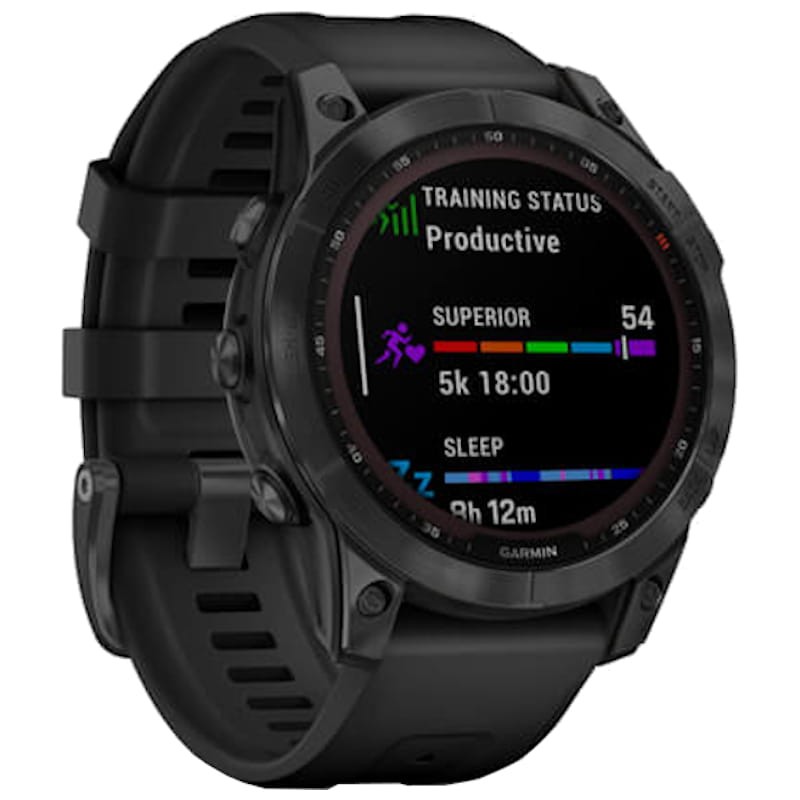 Garmin Reloj Fenix 7 Sapphire Solar, Negro