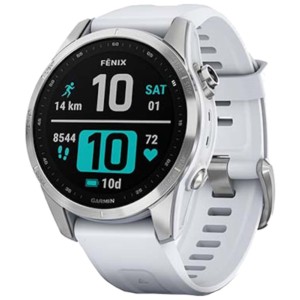 Garmin Fénix 7S Argent Bracelet Blanc - Montre Connectée