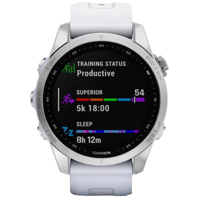 Garmin Fénix 7S Plata Correa Blanca - Reloj inteligente - Ítem1
