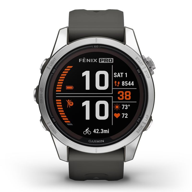 Garmin Fenix 7S Pro Solar 42 mm Prateado - Relógio inteligente - Item1