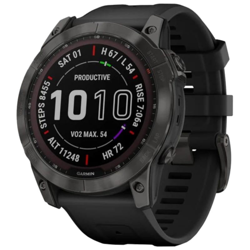 Garmin Fenix ​​​​7X Saphir Solaire Noir Titane Bracelet Noir 51mm - Montre intelligente - Ítem