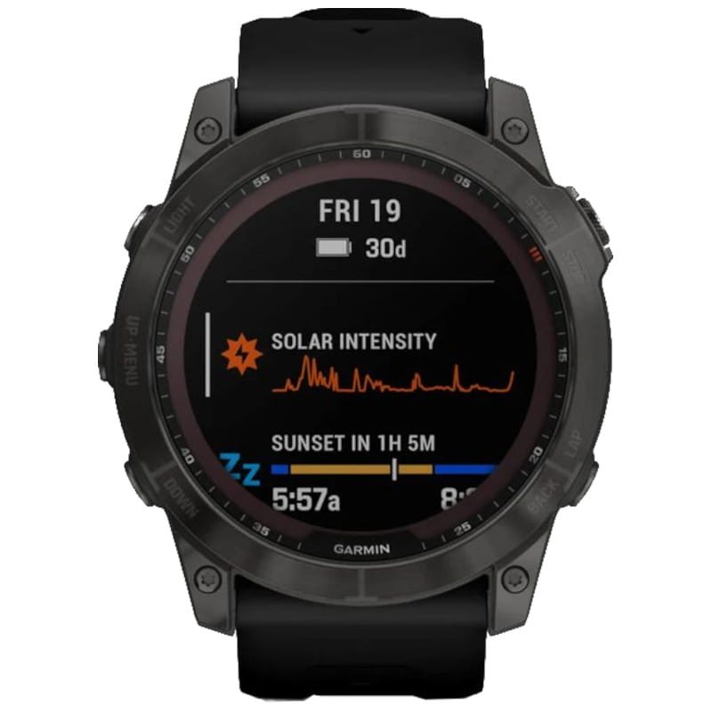 Garmin Fenix ​​​​7X Saphir Solaire Noir Titane Bracelet Noir 51mm - Montre intelligente - Ítem1