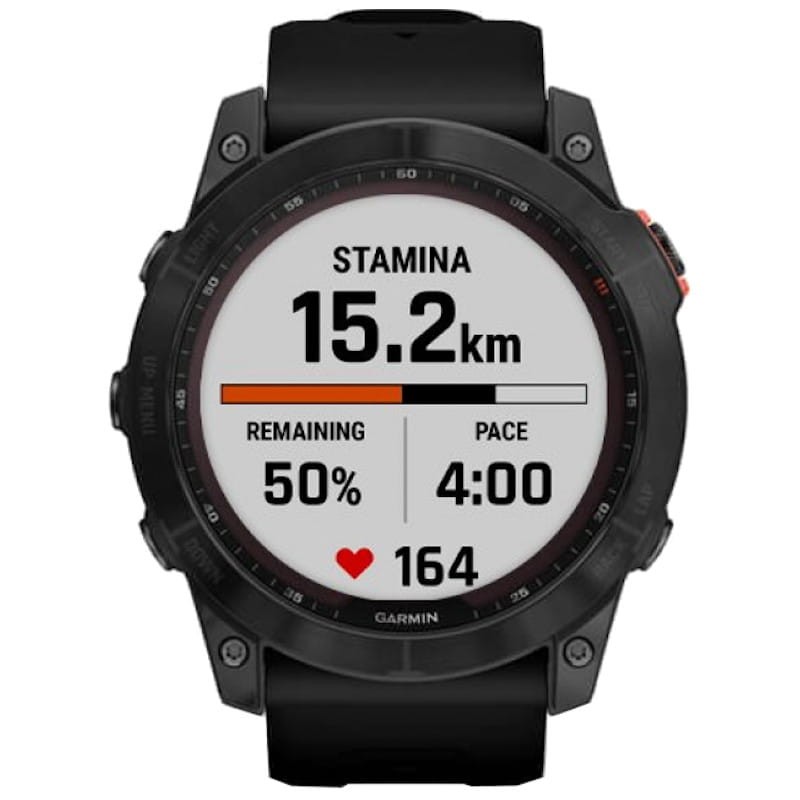 Garmin Fénix 7X Solar Plata Negro Correa Negra - Reloj inteligente - Ítem1