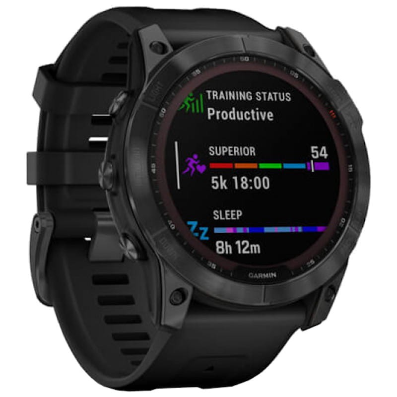 Garmin Fénix 7X Solar Plata Negro Correa Negra - Reloj inteligente - Ítem2